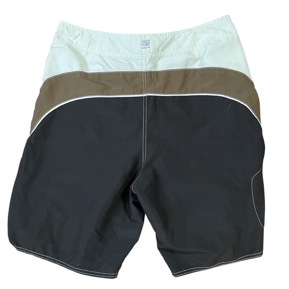 Surf Board Shorts Cream Mint Brown Black Board Shorts with Drawstring Waist - Picture 2 of 6
